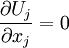 
\frac{\partial U_j}{\partial x_j}=0