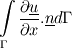 \intop_{\Gamma}\frac{\partial\underline{u}}{\partial x}.\underline{n}d\Gamma\overline{}