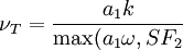 
\nu _T  = {a_1 k \over \mbox{max}(a_1 \omega, S F_2 }
